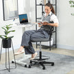 Vinsetto Ergonomic Mesh Standing Desk Chair with Adjustable Footrest Ring and Seat Height Charcoal Grey – view 9