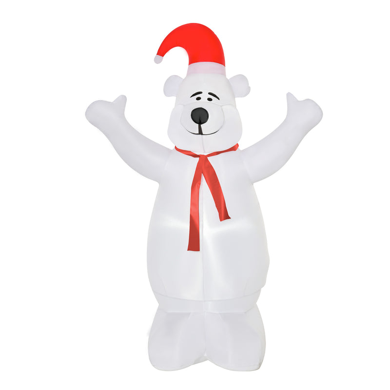 6ft Inflatable Christmas Bear on a white background