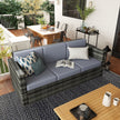 3-seater rattan garden sofa – image 2