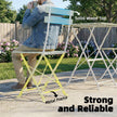 White and green acacia bistro set – image 6