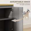 HOMCOM Kitchen Sideboard, Storage Cabinet with Double Doors and Adjustable Shelf for Living Room, Entryway, Grey – view 6