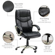 High-back faux leather office chair – image 7