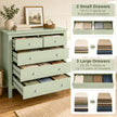 HOMCOM 5 Drawer Chest of Drawers, Modern Dresser for Bedroom, Bedside Storage Cabinet, Wide Storage Unit with Glide – view 4