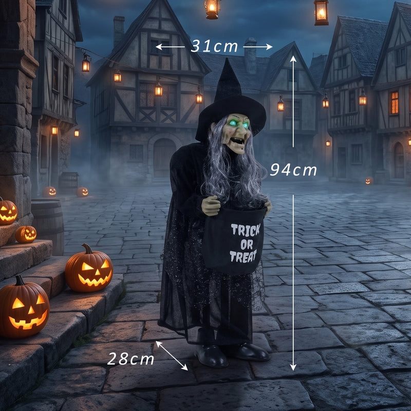 94cm Animated Witch with Moving Mouth & Glowing Eyes – image 3 of 9