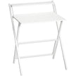 HOMCOM 70 cm Folding Computer Desk with Monitor Shelf - White