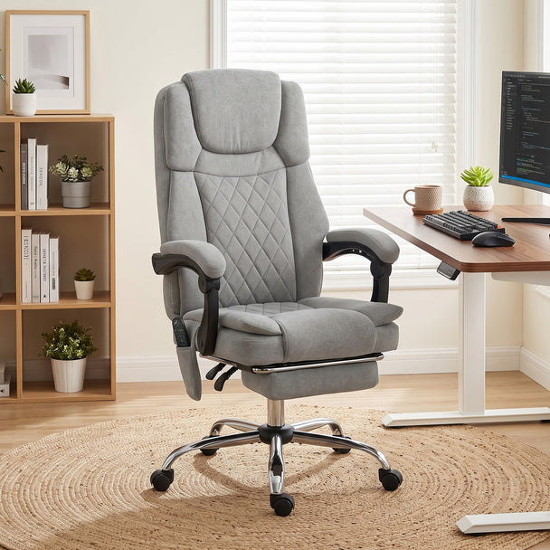 HOMCOM Office Chair with 6-Point Vibration Massage and Heat, Executive Computer Desk Chair with High Back, Reclining – view 2