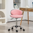 Pink rolling salon chair – image 10