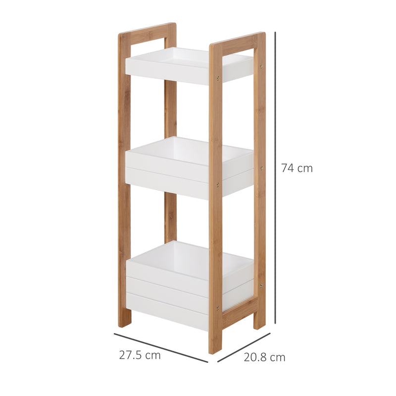 3-tier bamboo shelf unit – image 3