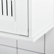 White mirror cabinet with vented base – image 9