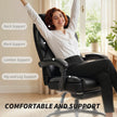 HOMCOM Adjustable Office Chair Reclining Computer Desk Chair with Footrest, Armrest, Casters, Black – view 4