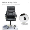 High-back faux leather office chair – image 4
