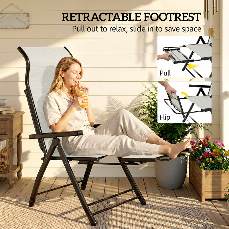 Folding reclining garden chairs – image 5