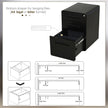 Lockable 3-drawer steel file cabinet – image 6