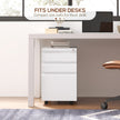 Under-desk 3-drawer steel file cabinet – image 8