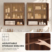 HOMCOM Bathroom Mirror Cabinet, Wall-Mounted Bathroom Cabinet with Mirror Door, Adjustable Shelves, Walnut Brown – view 6