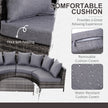 Half-round rattan sofa set – image 5