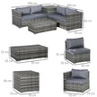 Rattan corner sofa set with storage – image 3