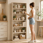 Six Shelf Bookcase - Oak