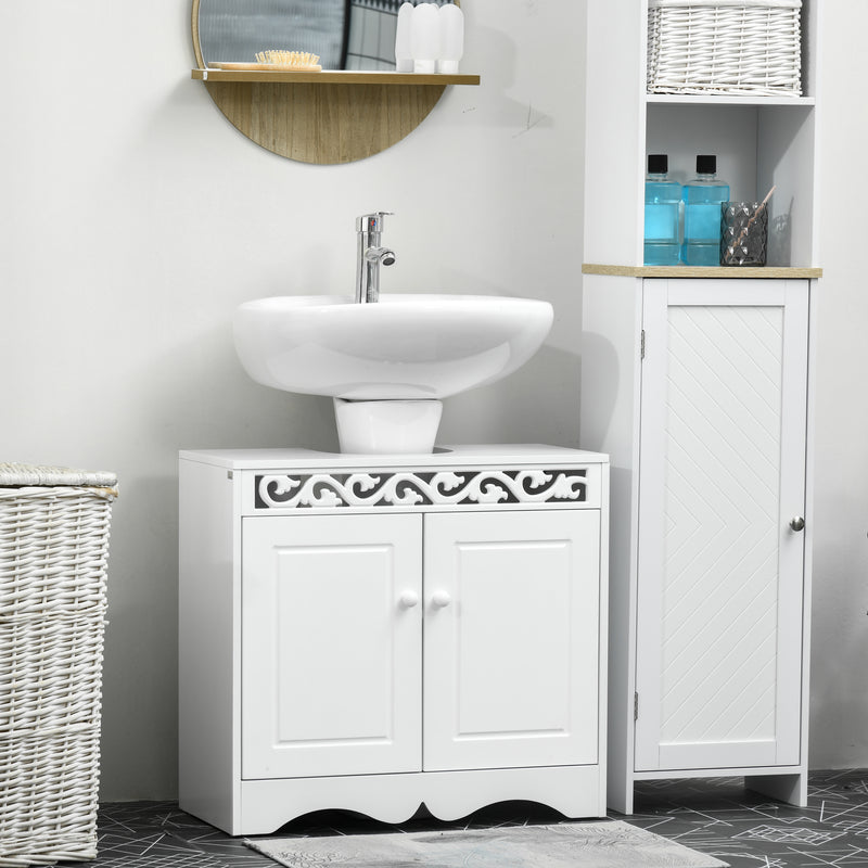 White under-sink cabinet – image 10
