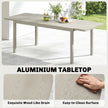 Extending garden dining table light grey wood effect – image 5