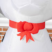Close-up of a decorative detail on the 6ft Christmas puppy inflatable