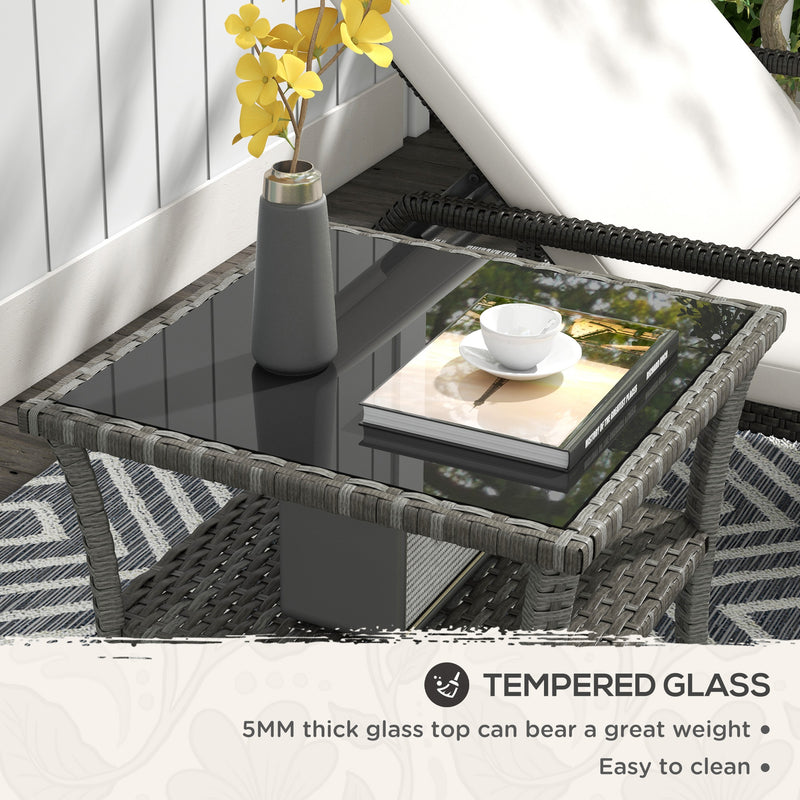 2-tier rattan coffee table – image 6