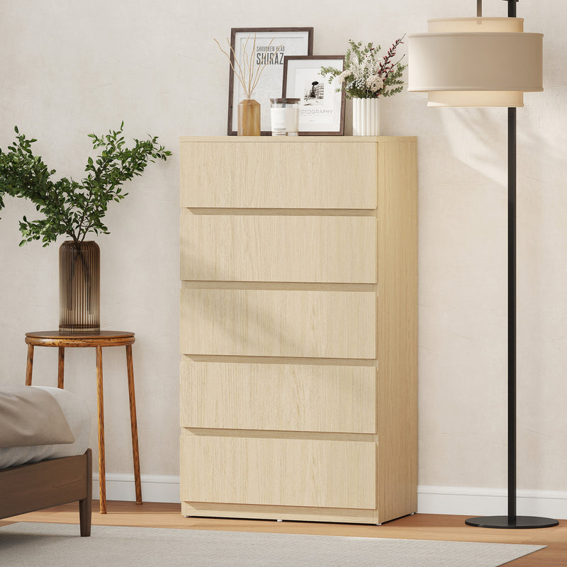 HOMCOM Chest of Drawers, 5-Drawer Storage Cabinets, Modern Dresser, Storage Drawer Unit for Bedroom – view 6