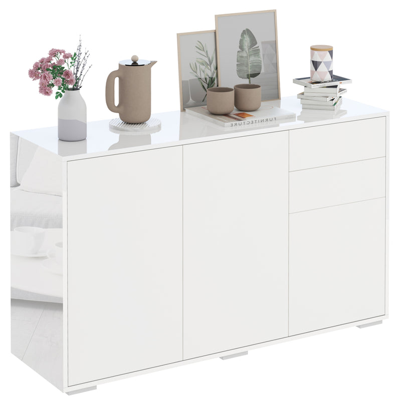 White push-open sideboard 117 cm – image 10