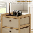 HOMCOM Chest of Drawers, 4 Fabric Drawers Narrow Dresser with Bamboo Frame, Cream White – view 5