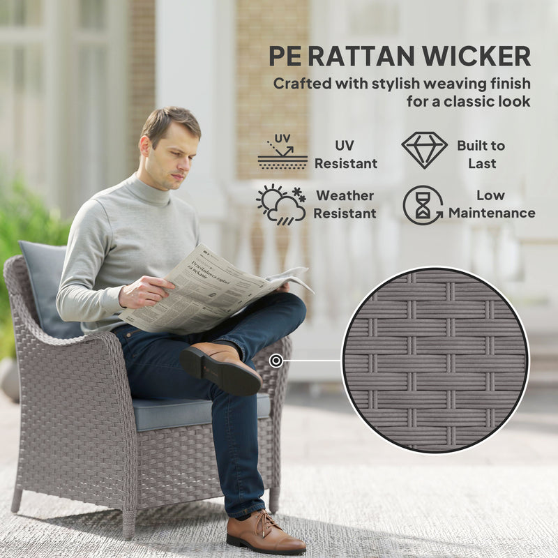 Rattan garden armchairs – image 4