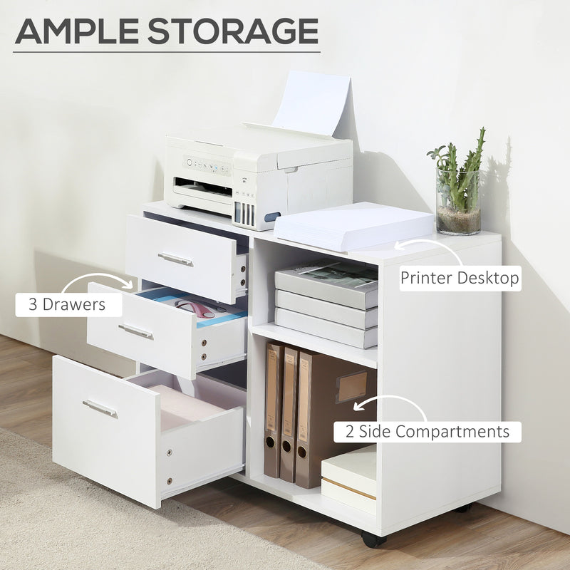 Mobile printer stand with drawers – image 4