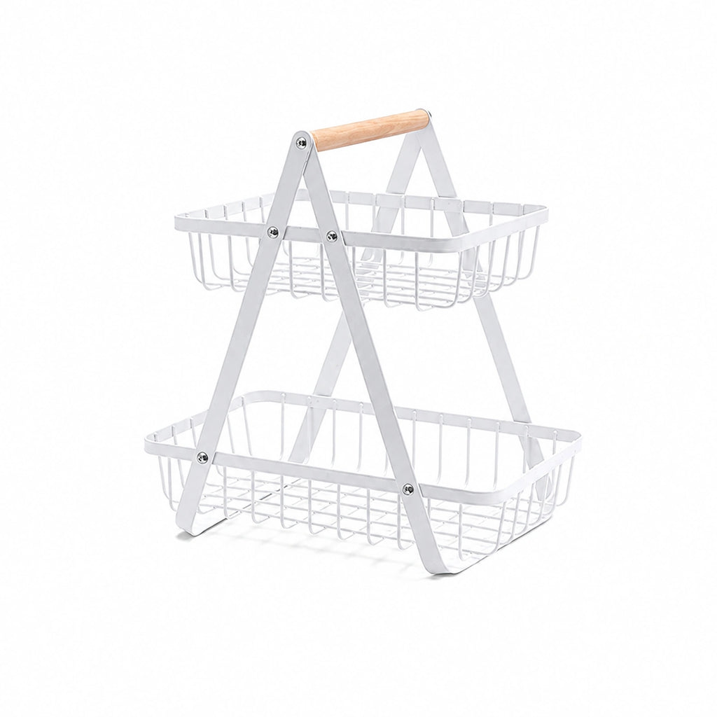 2 & 3 Tier Metal Fruit Basket Stand | Kitchen Countertop Bread & Vegetable Organizer