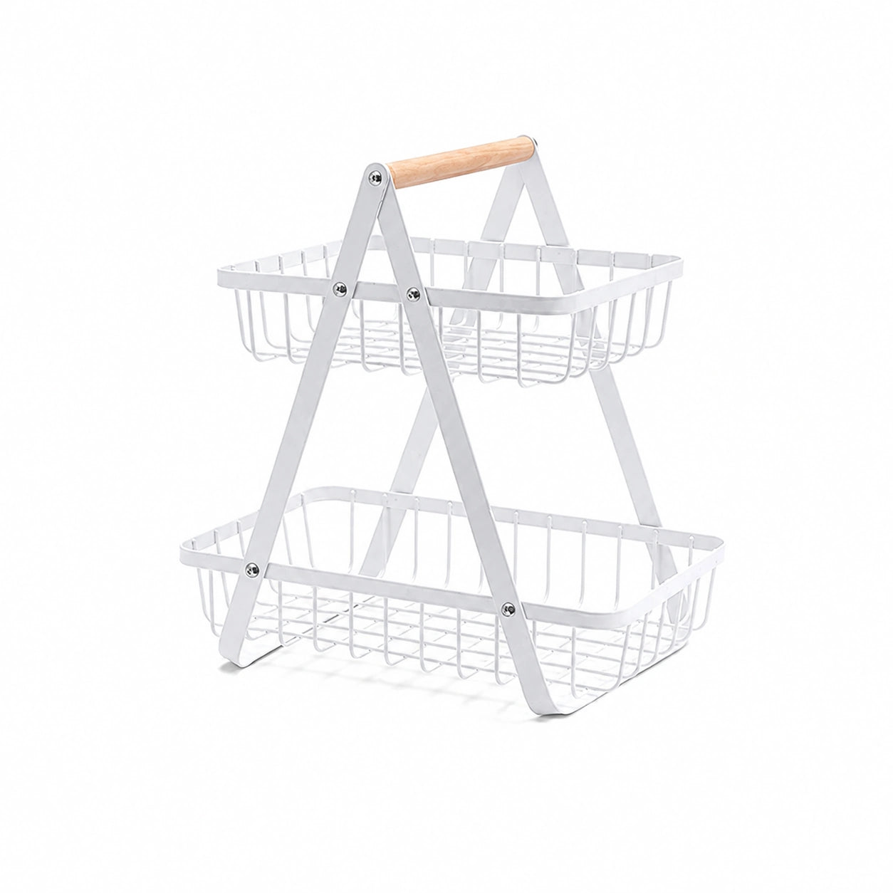 2 & 3 Tier Metal Fruit Basket Stand | Kitchen Countertop Bread & Vegetable Organizer