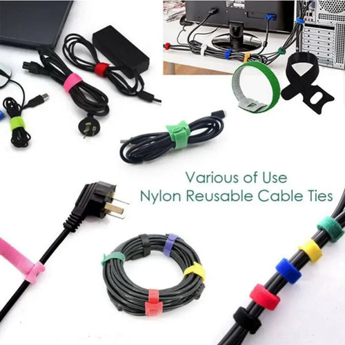 10 Reusable Nylon Cable Ties Organisers