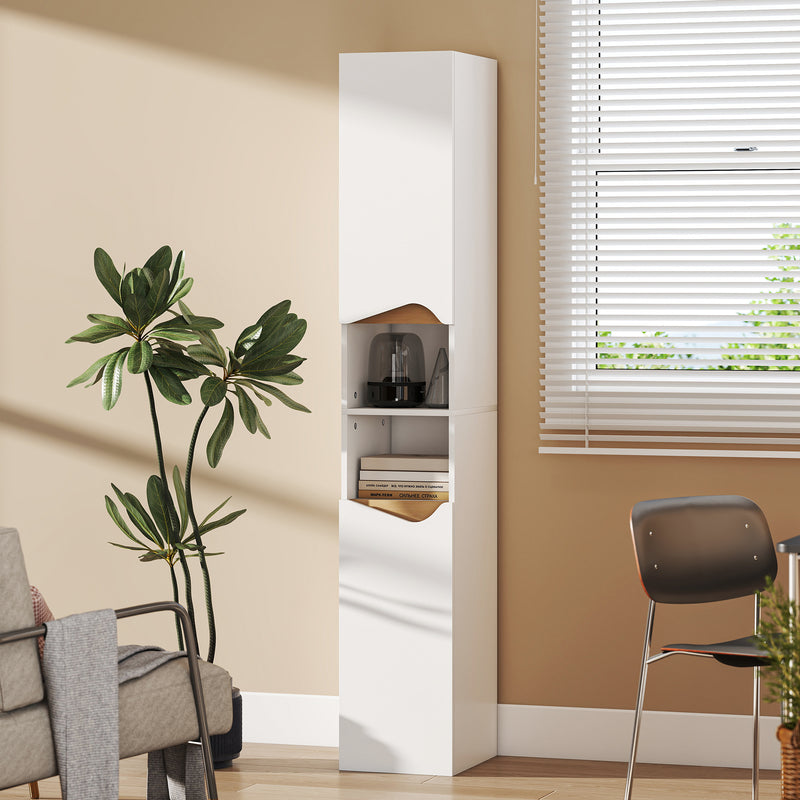 Tall slim 2-door bathroom cabinet – image 9