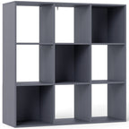 Nine-Cube Storage Shelf - Grey