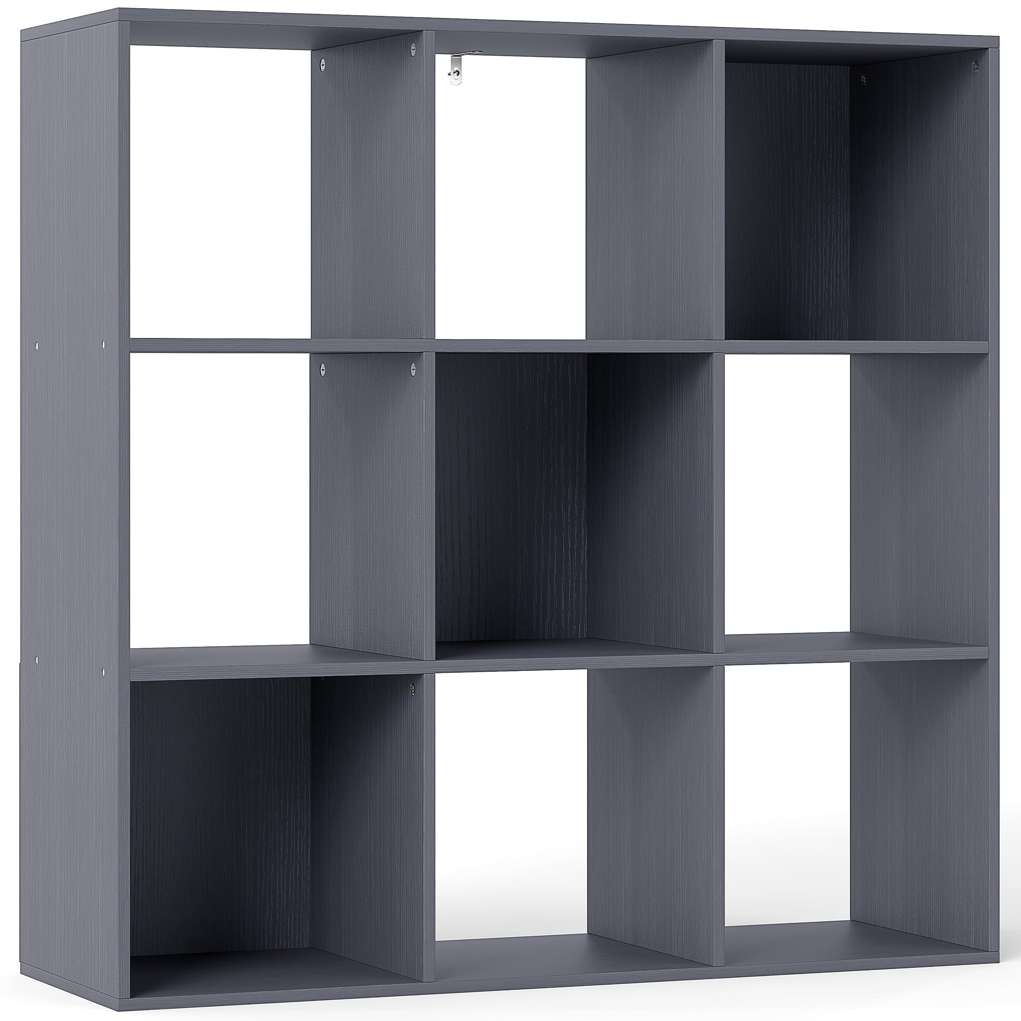 Nine-Cube Storage Shelf - Grey