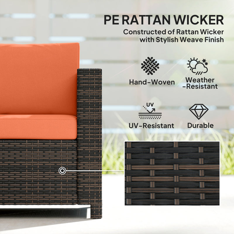 3-seater rattan garden sofa – image 4