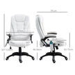 Cream heated massage office chair – image 3