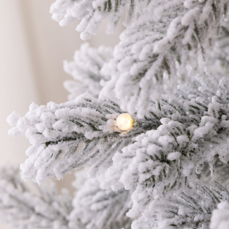 5ft pre-lit bushy flocked Christmas tree – image 9