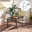 Outsunny Set of Two Foldable Outdoor Chairs - White – view 9