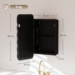 Black compact mirror cabinet – image 3