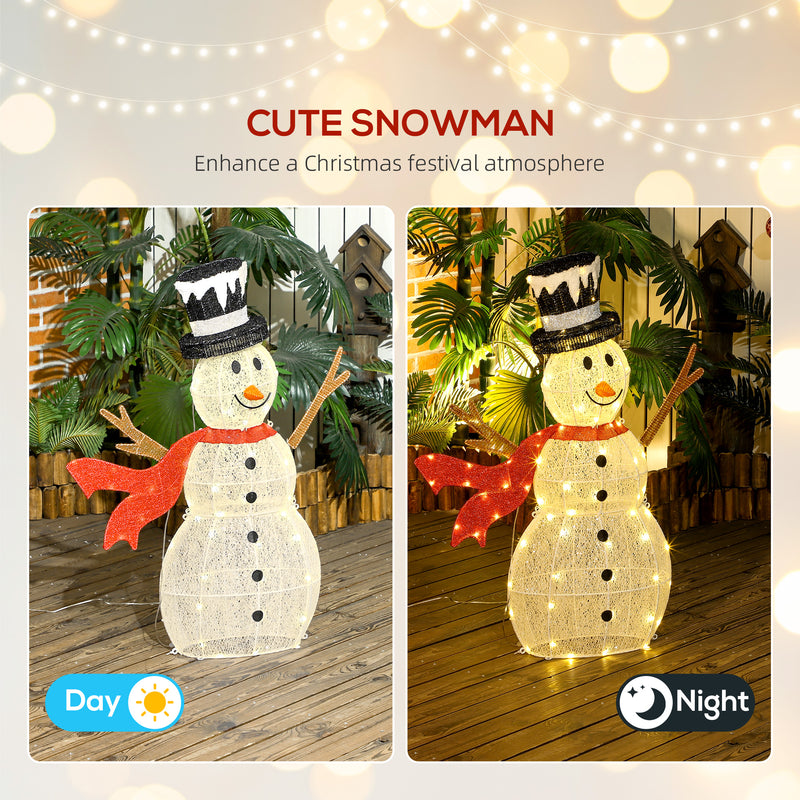 3ft Light-Up Snowman Christmas decoration shown in a festive display