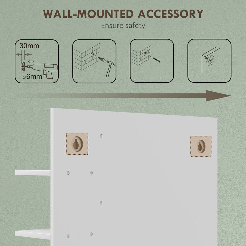 White bamboo panel bathroom mirror – image 6