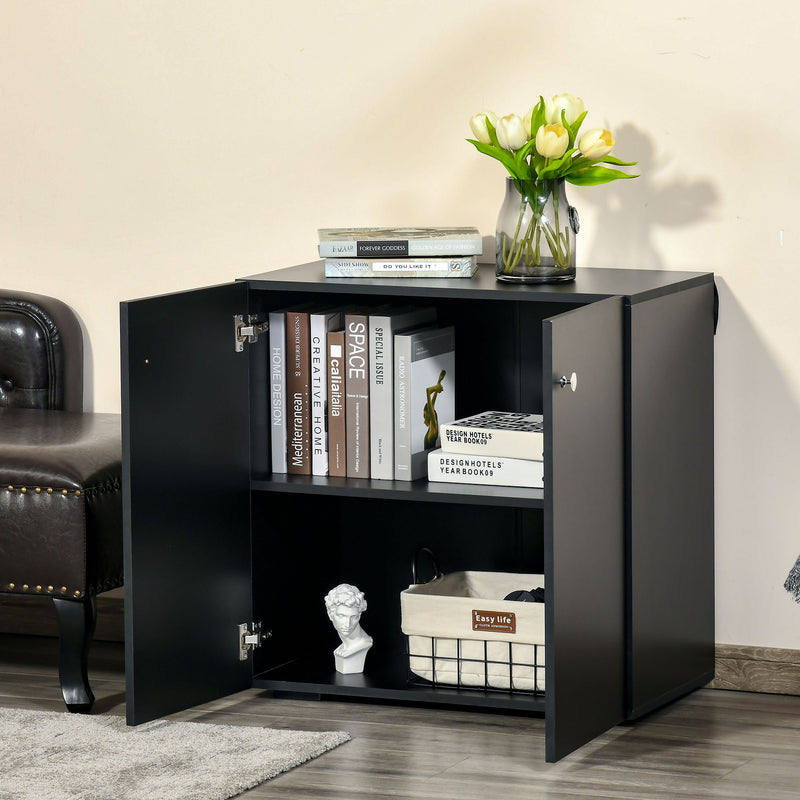 Black low storage cabinet – image 9