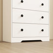 HOMCOM 4 Drawer Chest of Drawers, Modern Dresser for Bedroom, Storage Cabinet for Living Room Entryway, White Wood – view 9