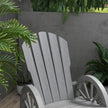 Outsunny Wooden Adirondack Rocking Chair Reclining Armchair Garden Furniture Patio Porch Rocker - Grey – view 9