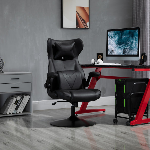 Pedestal gaming chair with headrest – image 2