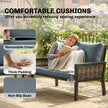 Outsunny 4 Seater Rattan Garden Furniture Set with 2 Armchairs, Loveseat, Coffee Table, Garden Sofa Set with Cushions – view 7