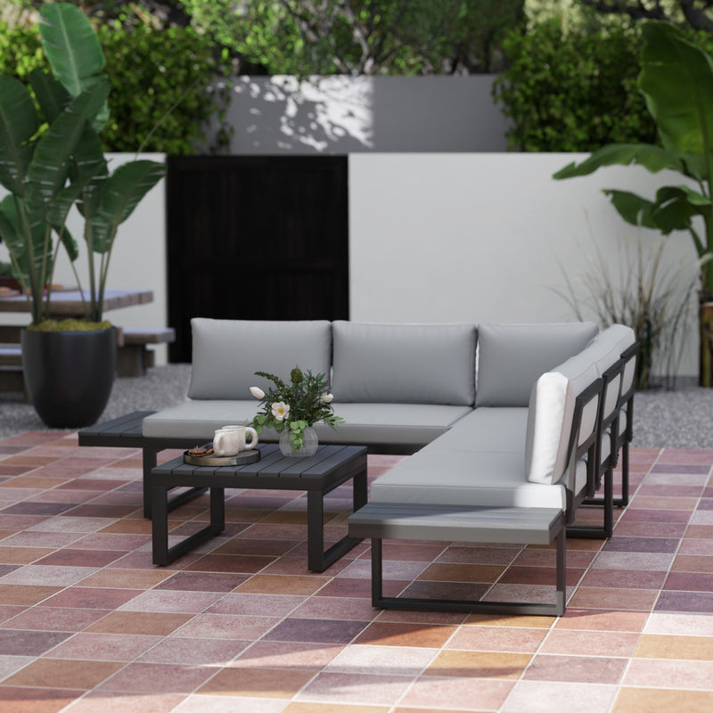 Reclining corner sofa set – image 9